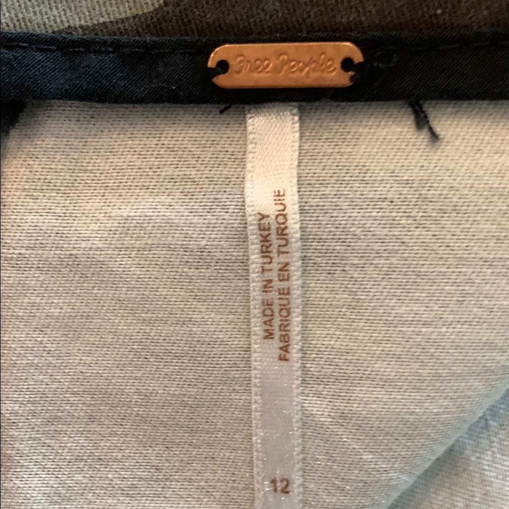 Free People Blue Gray Camouflage Mini Pencil Skirt - Picture 3 of 5